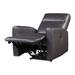 Hokku Designs Kroth 36.4" Wide Genuine Leather Power Zero Clearance Standard Recliner in Black/Brown | 40.5 H x 36.4 W x 32.5 D in | Wayfair