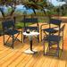 Aoodor Outdoor Patio 4-Pack 34" Director's Chairs - Portable Bar Height Seating with Folding Aluminum Frame, 246 lbs Capacity