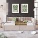 Upholstered Daybed with 2 Storage Drawers Twin Size