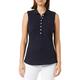 Tommy Hilfiger Damen Poloshirt Kurzarm Ärmellos, Blau (Desert Sky), XL