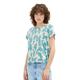 TOM TAILOR Damen 1036891 T-Shirt mit Print, 32146-Petrol Big Abstract Design, XS