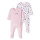 Schiesser Baby-Mädchen 2PACK Anzug mit Fuß Kleinkind-Schlafanzüge, rosa weiß Bedruckt, 62