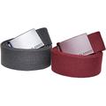 Urban Classics Unisex Colored Buckle Canvas Belt 2-Pack Gürtel, Bordeaux/Charcoal, L/XL