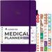 Clever Fox Medical Planner Daily - Medical Notebook Health Diary Wellness Journal & Logbook to Track Health - Self-Care Medical Journal - 3 Months Undated 7â€³ x 10.5â€³ Hardcover (Purple)