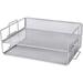 2 Pieces Letter Trays/Stackable Metal Mesh Desk Crib/Multifunctional Organizer/File Holder For Office School Study - Silver (Silver)