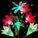 Outdoor Solar Garden Stake Lights Zacro LED Flower Solar Powered Lights with 6 Lily Flower Butterflies Combination Waterproof Multi-Color Changing Solar Lights