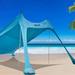 ROFFT Pop Up Beach Tent and Beach Canopy Sun Shelter UPF50+ with Sand Shovel Ground Pegs and 2 Aluminum Poles Outdoor Sunshade for Camping Trips Fishing Backyard Fun or Picnics (RSSH2 7 x 7 )