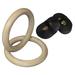 Gymnastics Rings Wooden Gymnastics Rings Weight Training Strength Equipment - +Black 32mm