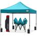 ABCCANOPY 10 x 10 Turquoise Outdoor Commercial Instant Shelter Metal Patio Pop-Up Canopy