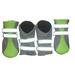LONSUNEER Puppy Soft Sole Nonslip Mesh Boots with 2 Reflective Straps Breathable and Cool Set of 4 Bright Green Size XXS