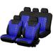 MoreChioce Full Set Car Seat Cover Universal 9PCS Front Seat Covers Rear Back Seat Cover Kit Car Seat Protectors Blue
