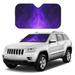 Car Windshield Sunshade Purple Flames Pattern Sunshade Blocks Heat and Sun s UV rays Medium