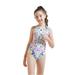 TAIAOJING Toddler Baby Girls Swimsuit Sleeveless Prints Sunscreen Swimming Surfing Snorkeling Diving Coverall Suit Girl s Bathing Suit 3-4 Years