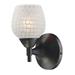 1 Light Wall Sconce in Coastal Style-9 inches Tall and 5.5 inches Wide-Dark Rust Finish-White Mosaic Glass Color-Incandescent Lamping Type Bailey