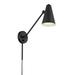 1 Light Wall Sconce in Mid-Century Modern Style-8.5 inches Tall and 5.5 inches Wide-Black Finish Bailey Street Home 147-Bel-4782784