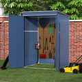 JAORD Metal Outdoor Storage Shed Steel Utility Tool Shed Storage House with Sliding Door Metal Sheds Outdoor Storage for Backyard Garden Patio Lawn