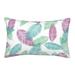 YFYANG Super Soft Rectangular Plush Cushion Cover (Without Pillow Insert) Feathers Creative Pattern Texture Comfort and Non-Pilling Hidden Zip Bedroom Sofa Pillowcases 14 x20