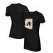 Women's Tiny Turnip Black Arizona Diamondbacks State Outline T-Shirt