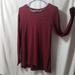 American Eagle Outfitters Sweaters | American Eagle Outfitters. Lace & Knit In A Beautiful Burgandy Top. Size S. | Color: Pink/Red | Size: S
