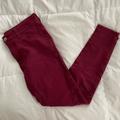 American Eagle Outfitters Jeans | American Eagle Outfitters Knit Stretch Jeggings, Size 8, Maroon | Color: Red | Size: 8