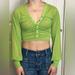 Urban Outfitters Tops | Cropped Blouse | Color: Green | Size: Xs