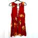 Free People Dresses | Free People Red Printed Mini Sundress | Color: Red/Yellow | Size: S