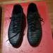 Nike Shoes | Nike Cleats, Black With Gold Swoosh, Size 12, Worn Few Times Before Outgrown. | Color: Black/Gold | Size: 12