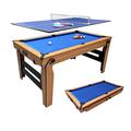 BCE Razor 5ft Rolling Lay Flat Folding Pool Table - Low Profile Design - Fully Assembled - 4 Way Wheel System - With Reversible Table Tennis Top & Accessories - Easy Storage