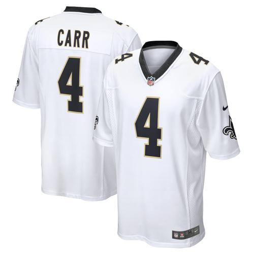 New Orleans Saints Nike Game Road Trikot – Weiß – Derek Carr – Jugend