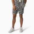 Dickies Men's Zebra Print Modern Fit Drawstring Shorts, 6" - Black/white Size S (WRR35)