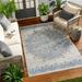 Honza 2' x 2'11" Traditional Arctic Stone/Royal Denim/Silver Blue/Dark Gray/Smoke Outdoor Area Rug - Hauteloom