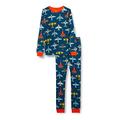 Hatley Jungen Organic Cotton Long Sleeve Printed Pyjama Set Pyjamaset, Flying Aircrafts, 2 Jahre