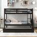 Twin Over Twin Size Bunk Bed with Trundle, 2 Drawers, Ladder & Safety Rails, Convertible into 2 Beds, for Bedroom & Apartments