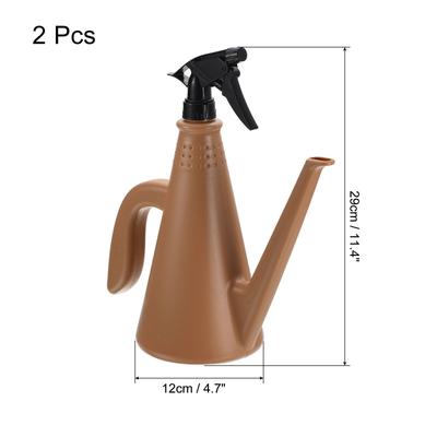 Watering Can with Sprayer, Plastic Dual-Use Spout Watering Pot, 2 Pcs - 2 Pack