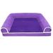 X-Large Memory Foam Dog Bed Quilted Sofa-Style w/ Removable Washable Cover - Purple X-Large