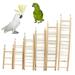 rygai 3/4/5/6/7/8 Steps Wooden Pet Bird Parrot Climbing Hanging Ladder Cage Chew Toy Wood Color 8 Steps