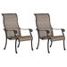 iPatio Sling Outdoor Patio 2 Chairs With Aluminum Frame All-Weather Furniture Dark Lava Bronze