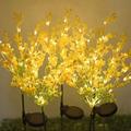 Riguas 2Pcs Garden Light Canola Flower Shape Energy-Saving PVC Warm White Landscape Lamp for Yard