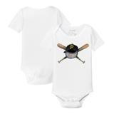 Infant Tiny Turnip White Pittsburgh Pirates Hat Crossbats Bodysuit