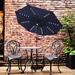 Arlmont & Co. Cather 11 Ft Outdoor Patio & Table Umbrella w/ Solar LED Lights & Tilt in Blue/Navy | 101 H x 130 W x 130 D in | Wayfair