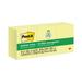 Post-it Greener Notes Original Recycled Note Pads 1.5 x 2 Canary Yellow 100 Sheets/Pad 12 Pads/Pack