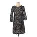 H&M Cocktail Dress: Black Jacquard Dresses - Women's Size X-Small