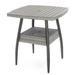 Hokku Designs Reitman Aluminum Bar Outdoor Table Metal in Gray | 42 H x 38 W x 38 D in | Wayfair AD3B415DC06D479EB58165BD1D5719E3