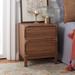 Beachcrest Home™ Alfano 2 - Drawer Nightstand in Walnut Wood in Brown | 22.2 H x 18.5 W x 15.35 D in | Wayfair 4D5E5836BD1E43A3AE13B25322FE0356