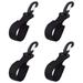 Retrok 4pcs Kayak Paddle Hook Strap Holder Clip Boat Paddle Keeper Paddle Storage Holder Accessories for Kayak Boat Canoe (Black)