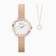 Accurist Accurist X Sarah Alexander Jewellery Ladies Watch Gift Set 28mm | Rose Gold Case & Stainless Steel Bracelet with Mother of Pearl Dial | Echo Moonstone Necklace