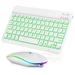 UX030 Lightweight Keyboard and Mouse with Background RGB Light Multi Device slim Rechargeable Keyboard Bluetooth 5.1 and 2.4GHz Stable Connection Keyboard for Lenovo Legion Y700