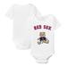 Infant Tiny Turnip White Boston Red Sox Girl Teddy Bodysuit