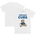 Infant Tiny Turnip White Chicago Cubs Girl Teddy T-Shirt