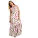 Plus Size Women's Cutout Neckline Maxi Dress by June+Vie in Multi Ikat Floral (Size 10/12)